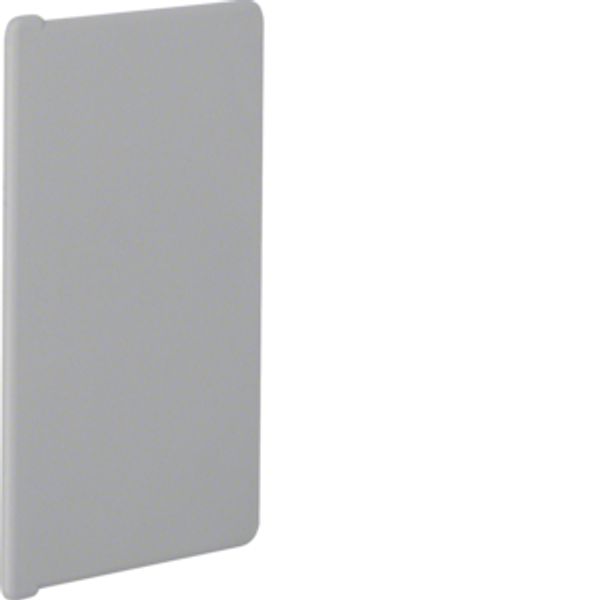 End cap made of PVC for slotted panel trunking BA6 60x100mm stone grey image 1