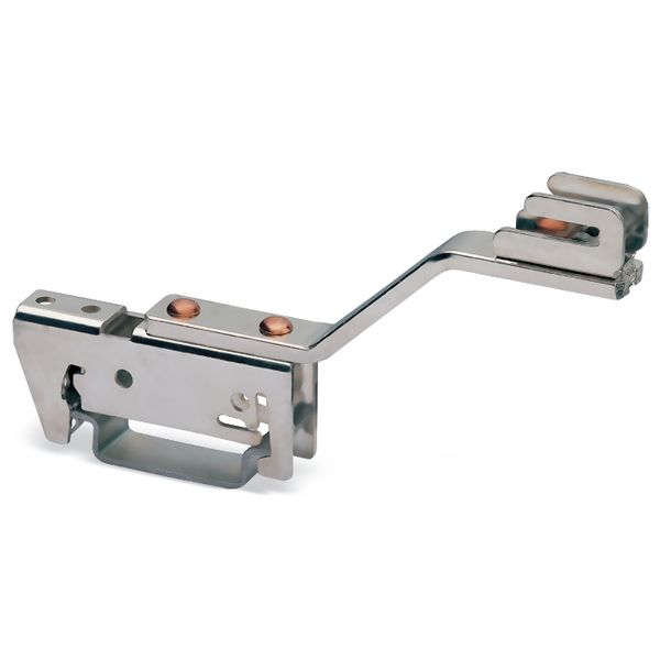 Busbar carrier for busbars Cu 10 mm x 3 mm single side, angled gray image 2