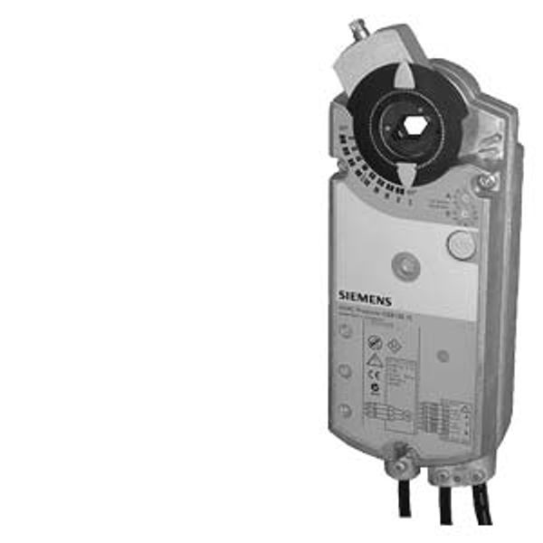 GBB335.1E - Rotary air damper actuator, AC 230 V, 3-position, 25 Nm, 150 s, 2 auxiliary switches, potentiometer image 1