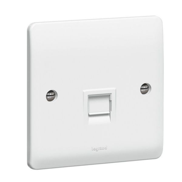 Synergy Telephone Socket Single Master White image 1