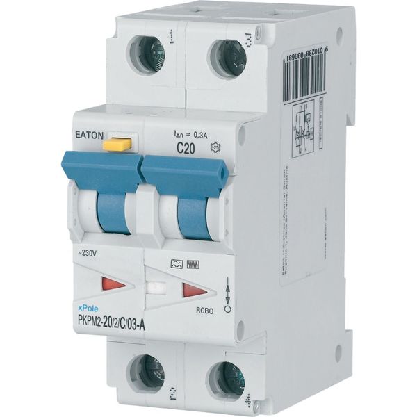 RCD/MCB combination, 20 A, 300 mA, MCB trip characteristic: C, 2p, RCD trip characteristic: A image 7