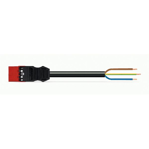 pre-assembled connecting cable;Eca;Plug/open-ended;red image 2
