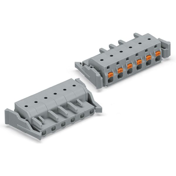 1-conductor female connector push-button Push-in CAGE CLAMP® gray image 3