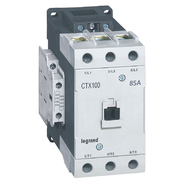 3-pole contactors CTX³ 65 - 85 A - 24 V= - 2 NO + 2 NC - screw terminals image 1