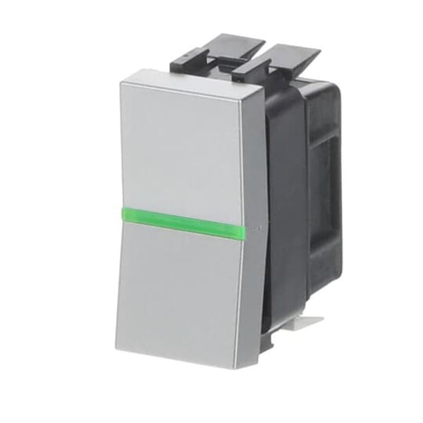 N2102.5 PL Switch 2-way Rocker/button Two-way switch with LED exchangeable Silver - Zenit image 1