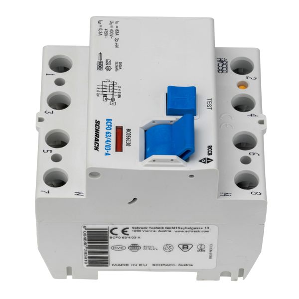 Residual current circuit breaker, 63A, 4-p, 300mA, type A image 6