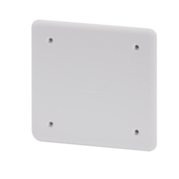 HIGH RESISTANCE SHOCKPROOF PLAIN LID - FOR PT/PT DIN AND PT DIN GREEN WALL BOXES - 92X92 - IP40 - WHITE RAL9016 image 1