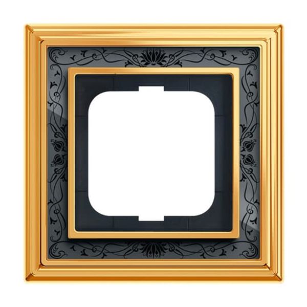 1722-833 Cover Frame Busch-dynasty® polished brass decor anthracite image 3