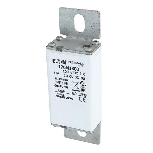 Fuse-link, high speed, 32 A, DC 1000 V, size 000, 24 x 36 x 115 mm, aR, IEC image 16