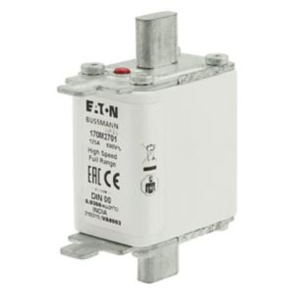 Fuse-link, high speed, 125 A, AC 690 V, DIN 00, 30 x 60 x 79 mm, gR, DIN, IEC, single indicator image 5