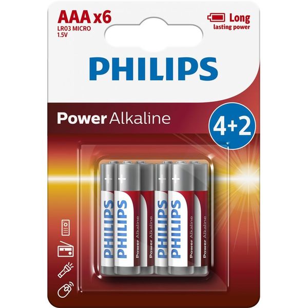 Baterijas R03 AAA alk. PHILIPS image 1