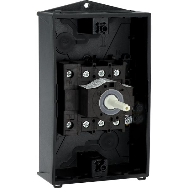 Main switch, P1, 25 A, surface mounting, 3 pole + N, STOP function, With black rotary handle and locking ring, Lockable in the 0 (Off) position image 55