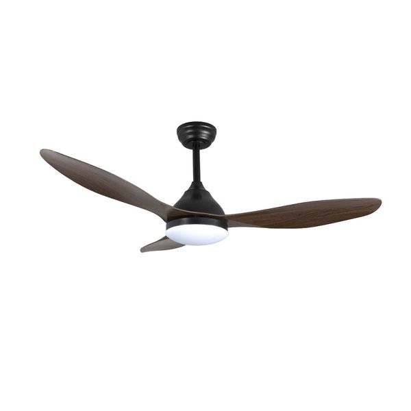 Stel Dimmable LED DC Ceiling Fan CCT Black+Wood image 1