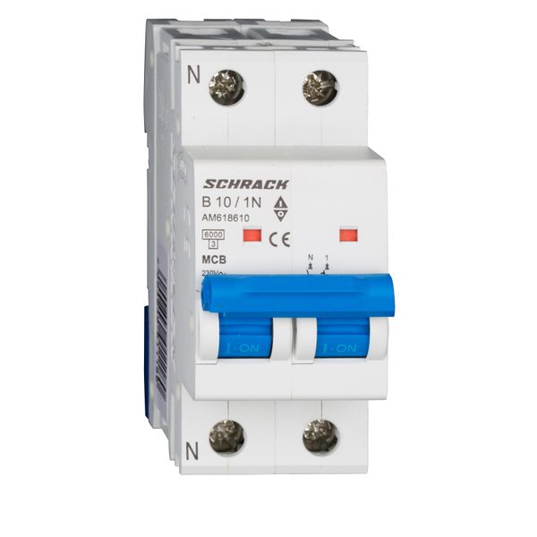 Miniature Circuit Breaker (MCB) AMPARO 6kA, B 10A, 1+N image 1