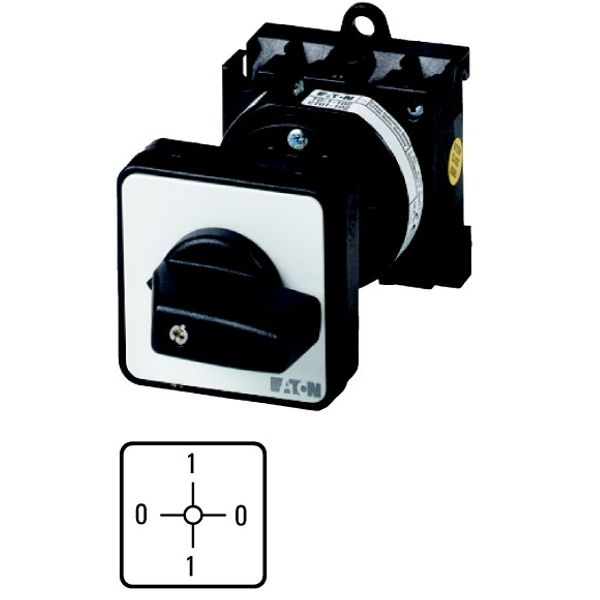 ON-OFF switches, T0, 20 A, rear mounting, 2 contact unit(s), Contacts: 4, 90 °, maintained, With 0 (Off) position, 0-1-0-1, Design number 15042 image 1
