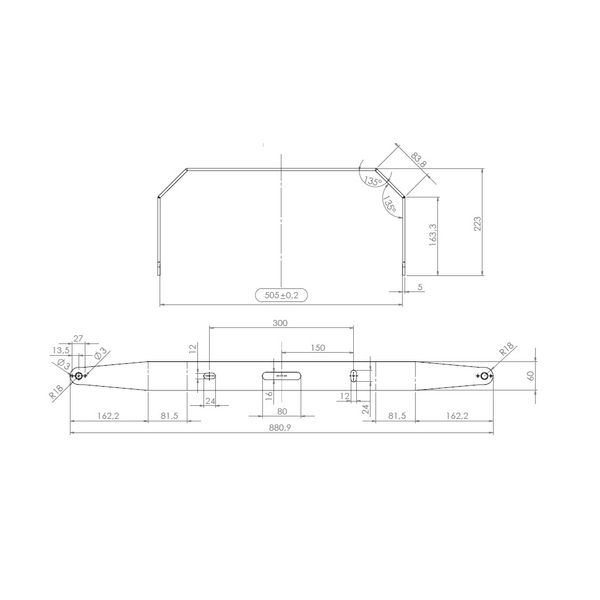 Adjustable mounting bracket for Arktur Square + SquareECO image 2