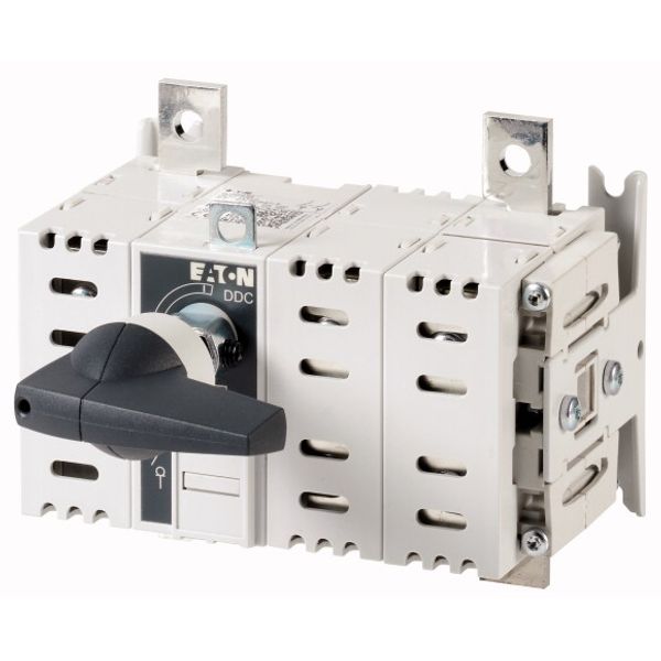 DC switch disconnector, 160 A, 2 pole, 2 N/O, 2 N/C, with grey knob, service distribution board mounting image 1