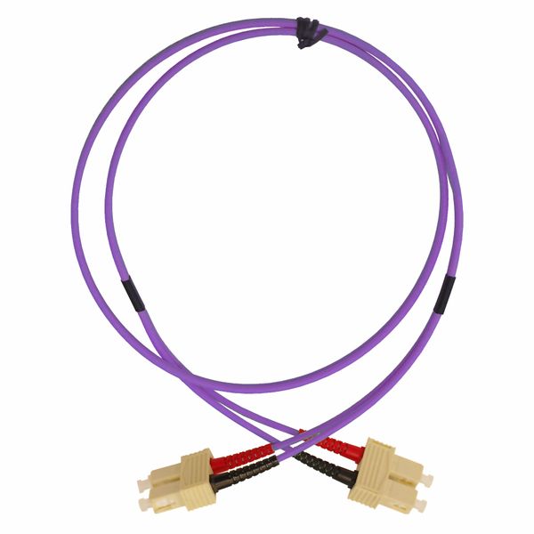 FO Patchcord Duplex SC/SC, 50/125æm OM4, LS0H-3,violet, 3.0m image 2