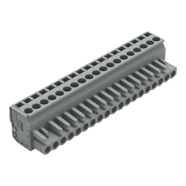 1-conductor female connector, angled CAGE CLAMP® 2.5 mm² gray image 2