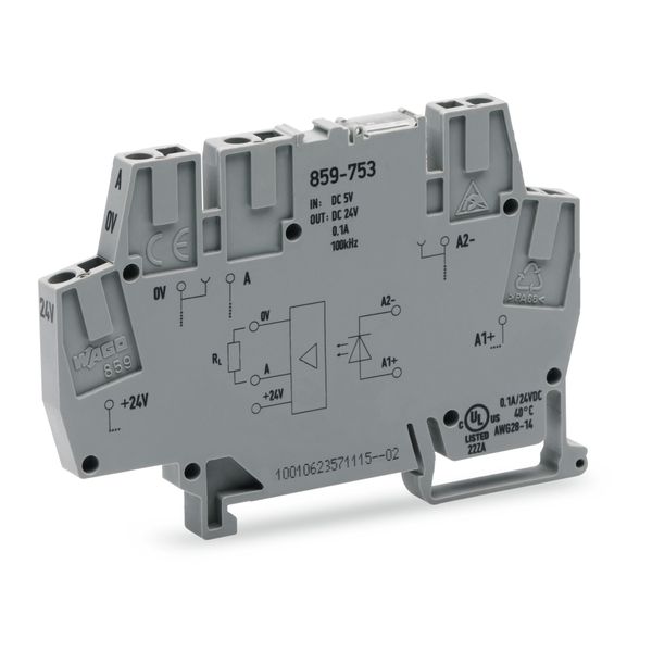 859-753 Optocoupler module; Nominal input voltage: 5 VDC; Output voltage range: 0 … 24 VDC image 1