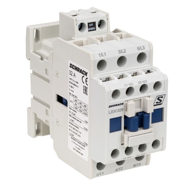 Contactor 3-pole, CUBICO Classic, 15kW, 32A, 1NO+1NC, 24VAC image 2