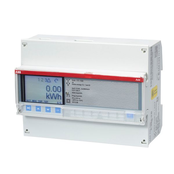 A44 352-100, Energy meter'Silver', Modbus RS485, Three-phase, 1 A image 1