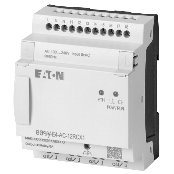 Control relays, easyE4 (expandable, Ethernet), 100 - 240 V AC, 110 - 220 V DC (cULus: 100 - 110 V DC), Inputs Digital: 8, screw terminal image 3