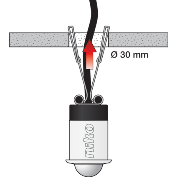Presence detector, Niko Home Control, 9.5 m, IP65, mini, for flush mou image 2