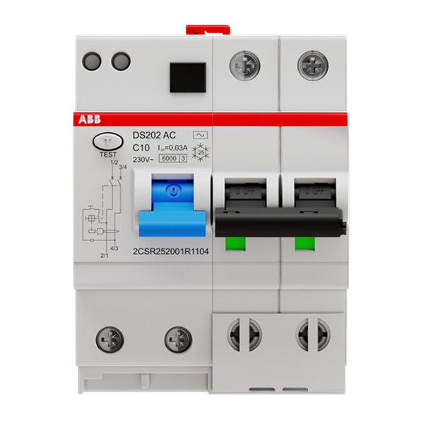 DS202 AC-C10/0.03 Residual Current Circuit Breaker with Overcurrent Protection image 5