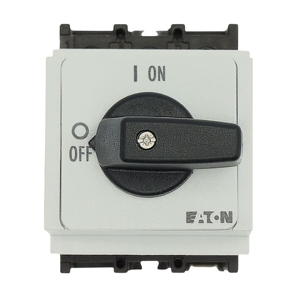 On-Off switch, P1, 32 A, service distribution board mounting, 3 pole, with black thumb grip and front plate image 28