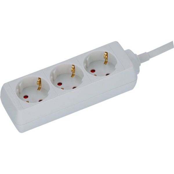 3-fold socket outlet white 1,4 m H05VV-F 3G1,5 image 1