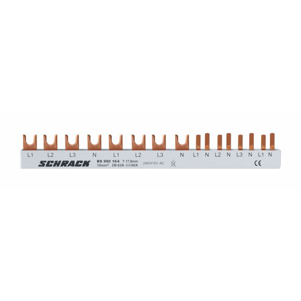 Busbar, 1xRCCB 4-pole, 1 MCB 4-pole, 4 MCB 1+N/1 MW, 12MW image 1