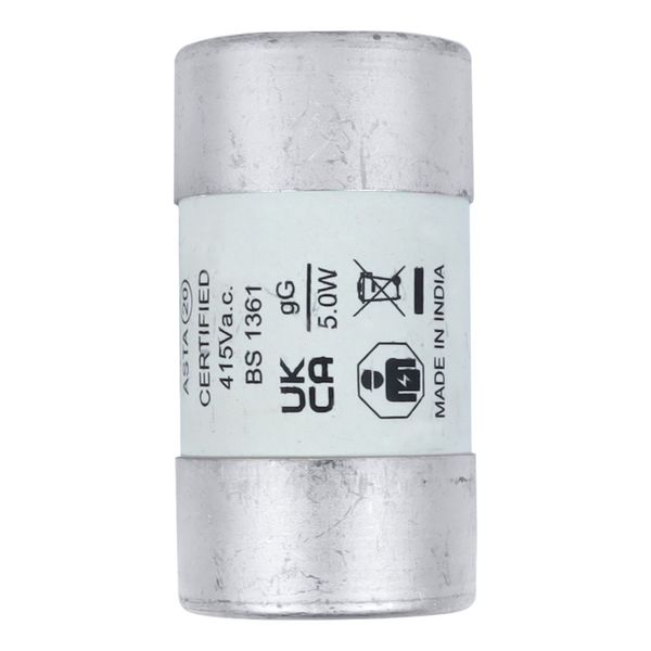 House service fuse-link, low voltage, 100 A, AC 415 V, BS system C type II, 23 x 57 mm, gL/gG, BS image 25