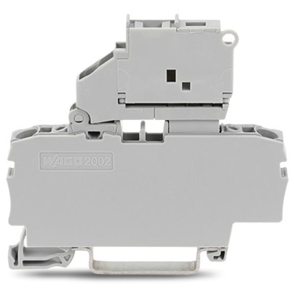 2-conductor fuse terminal block with pivoting fuse holder and end plat image 4