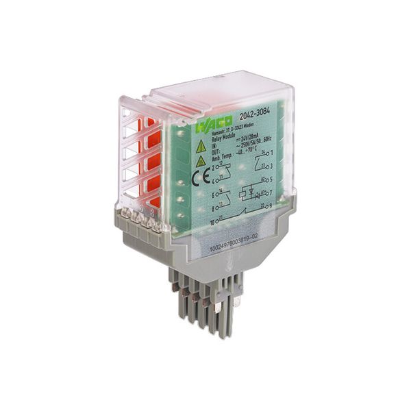 Relay module Nominal input voltage: 24 VDC 2 break and 2 make contacts image 2