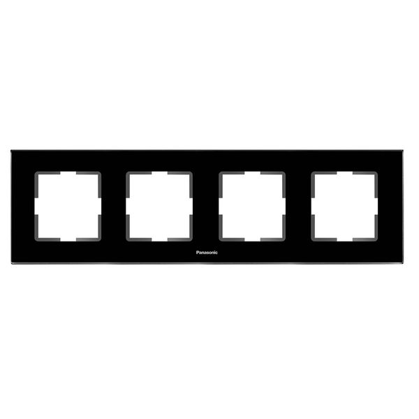 Karre Plus Accessory Aluminium - Black Four Gang Frame image 1