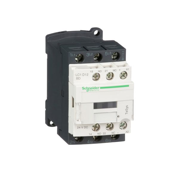 TeSys Deca contactor - 3P(3 NO) - AC-3/AC-3e - = 440 V 12 A - 24 V DC coil image 1