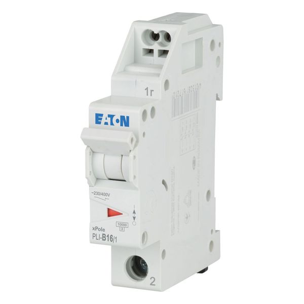 Miniature circuit breaker (MCB) with plug-in terminal, 16 A, 1p, characteristic: B image 2