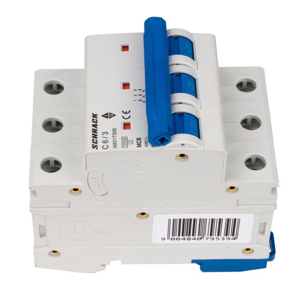 Miniature Circuit Breaker (MCB) AMPARO 10kA, C 6A, 3-pole image 4