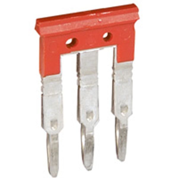 Bridging combs Viking 3 - equipotential - for 3 blocks with 8 mm pitch - red image 1