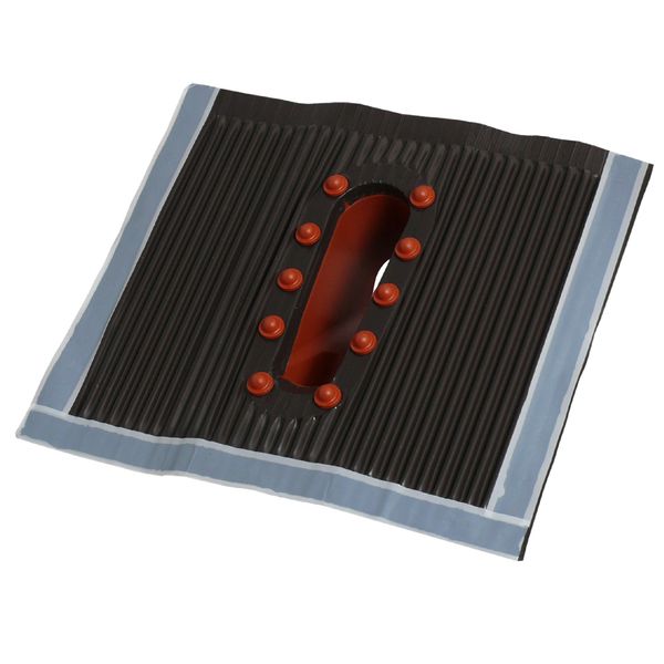 SAT Roof tile with cableentry,45x50cm,Mast:38-60mm, Alu, red image 2