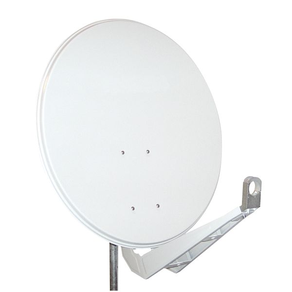 SAT Antenna  85/80cm,Alu,40dB,double monobloc feed-arm,white image 3