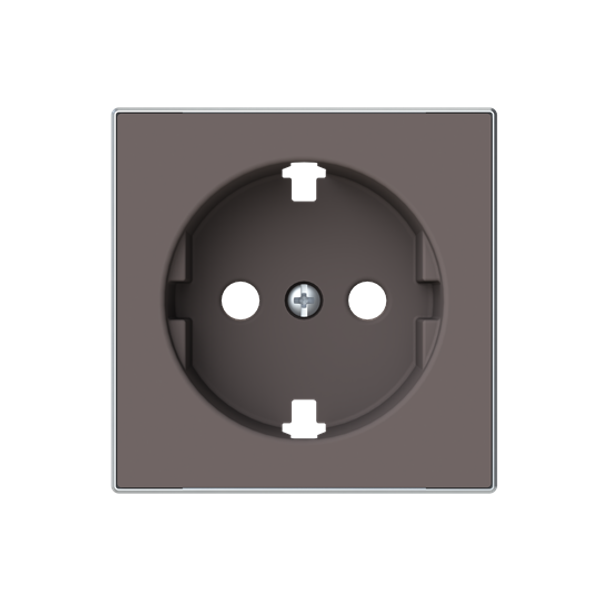 8588 TP Cover Schuko socket Socket outlet Central cover plate Brown - Sky Niessen image 1