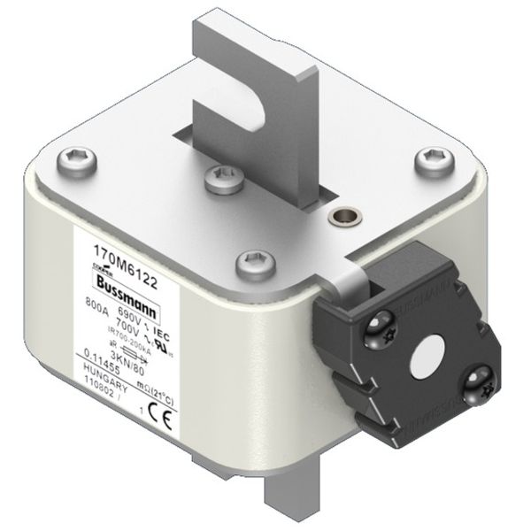 Fuse-link, high speed, 1800 A, AC 380 V, size 3, 76 x 140 x 59 mm, aR, IEC, single indicator image 2