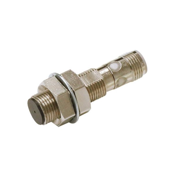 Proximity sensor, inductive, nickel-brass, short body, M12, shielded, image 1