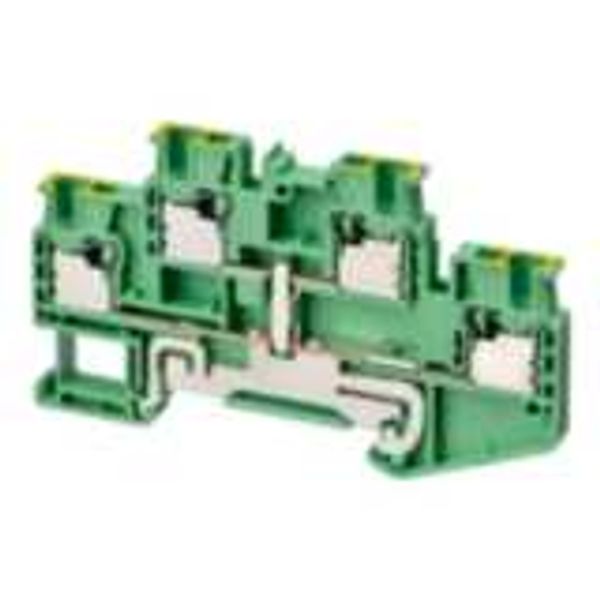 Ground multi-tier DIN rail terminal block with push-in plus connection image 2