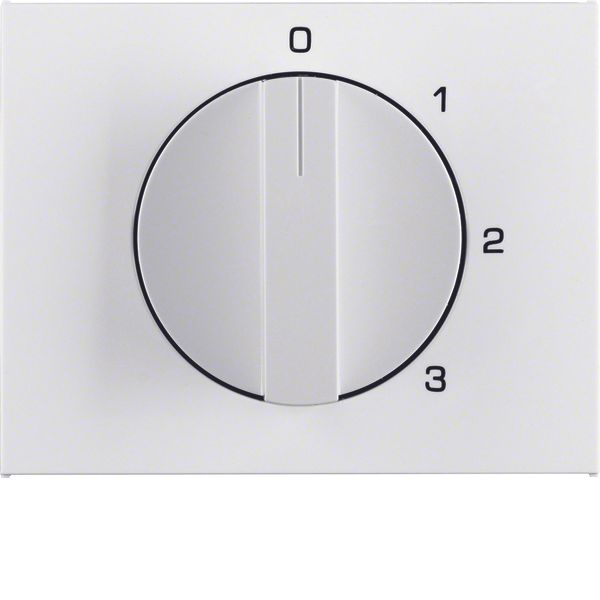 Centre plate rotary knob 3-step switch neutral position, K.1 polar whi image 1