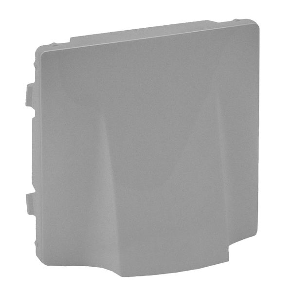 Cover plate Valena Life - cable outlet - aluminium image 1