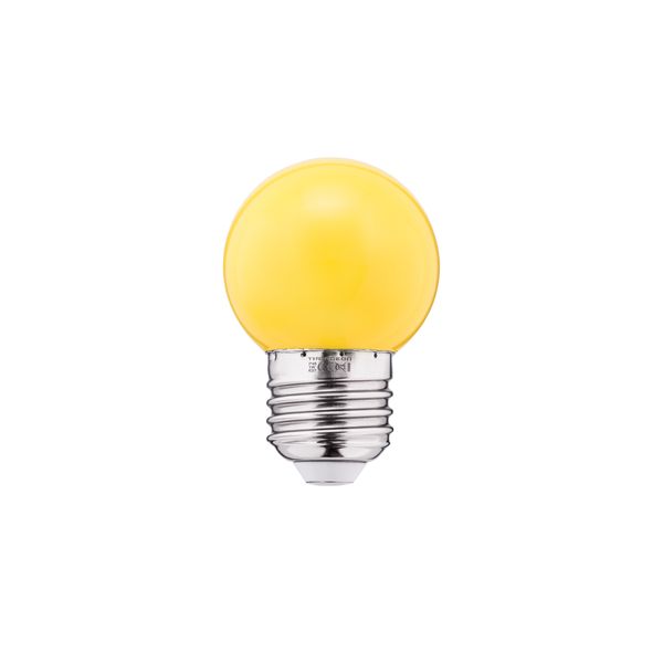 LED Color Bulb 1W G45 240V 55Lm PC yellow THORGEON image 1
