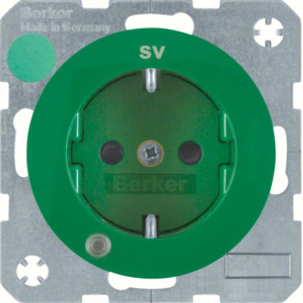 SCHUKO soc.out. LED+"SV" impr.,enhncd contact prot.,screw-in lift ,R.1 image 1